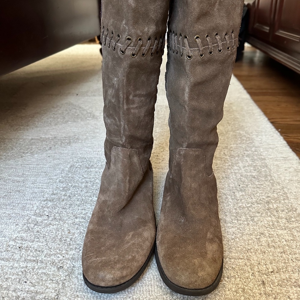 Brown Suede Boots Sz 8